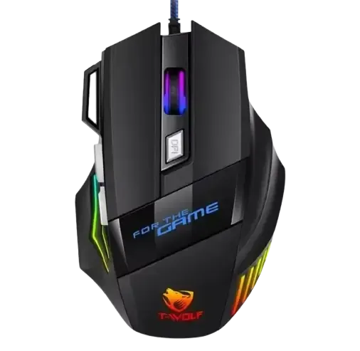 Image produit Souris Gamer T-WOLF M1 RVB rétroéclairée